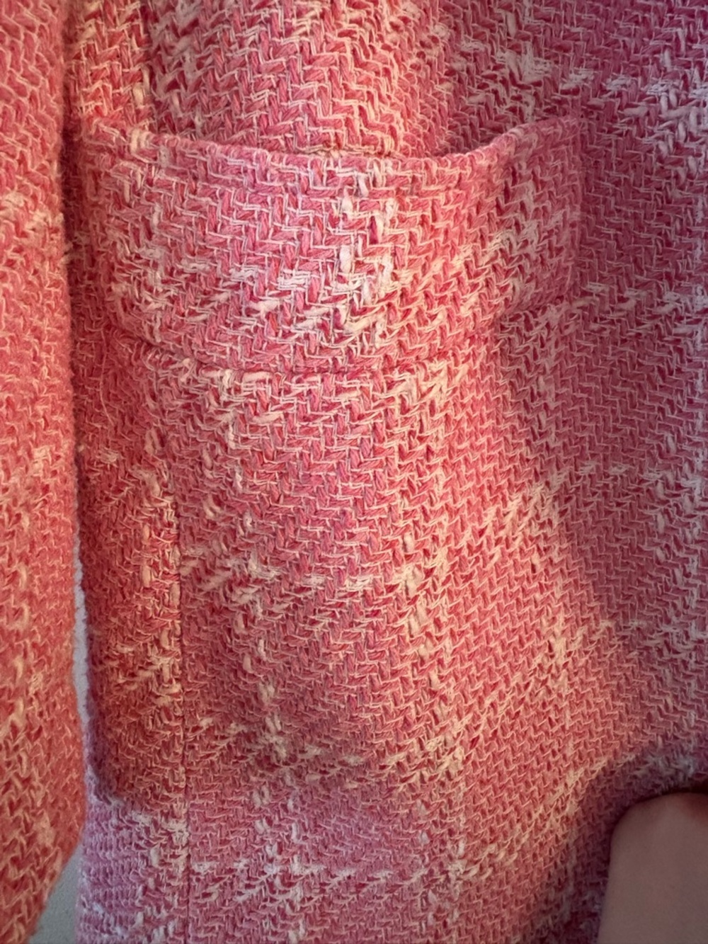 Zara Pink Tweed Double-Breasted Pea Coat - Picture 3 of 4